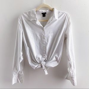 Ann Taylor Polka Dot Work Shirt